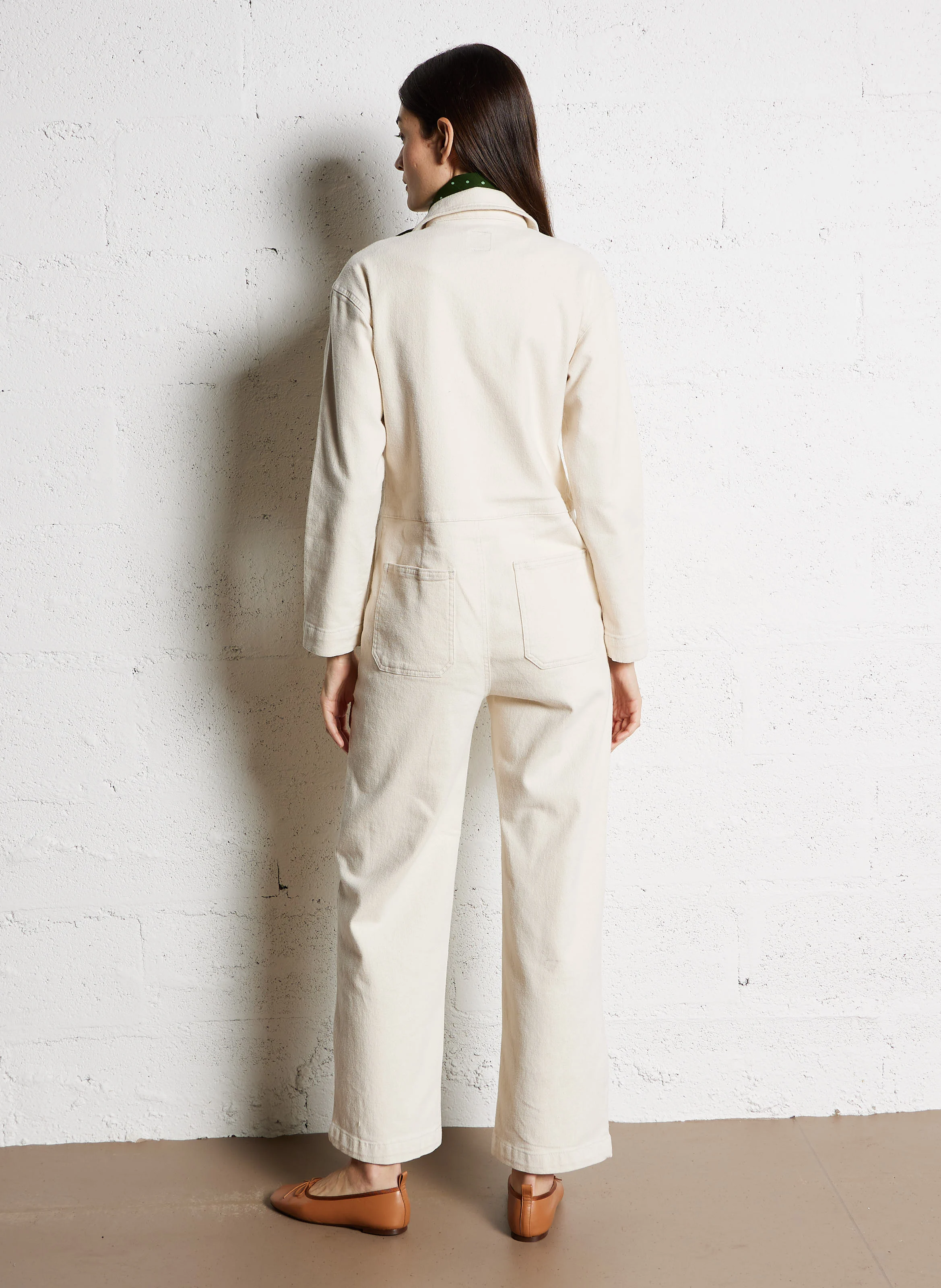 DWAINA - Combinaison droite en coton | Blanc