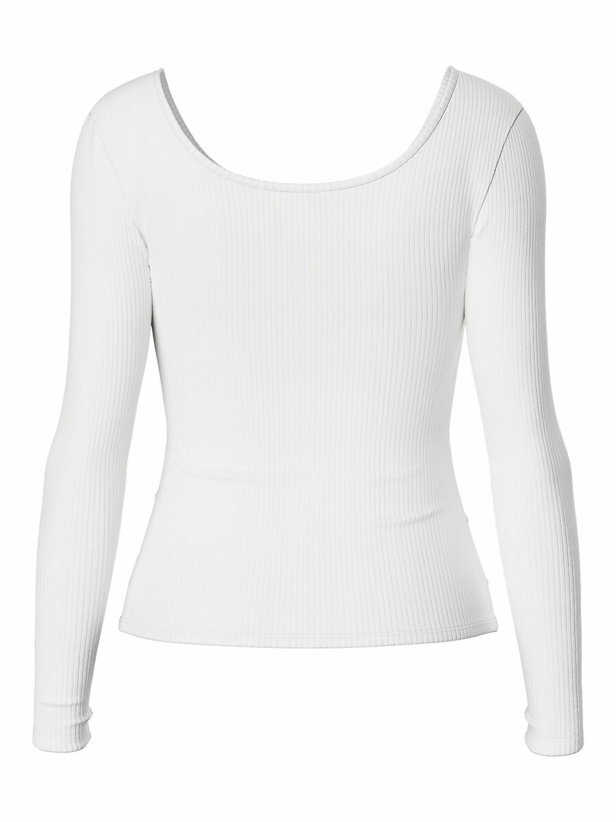 PEÇAS<br>Camiseta de manga comprida com efeito canelado