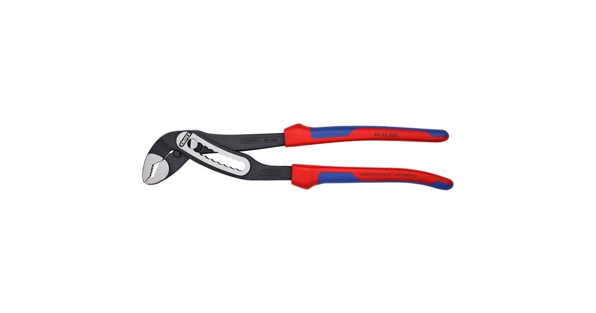 KNIPEXAlligator Waterpomptang 88 02 300 zweedse- / waterpomp-tang  (Rood/blauw, 300 mm)