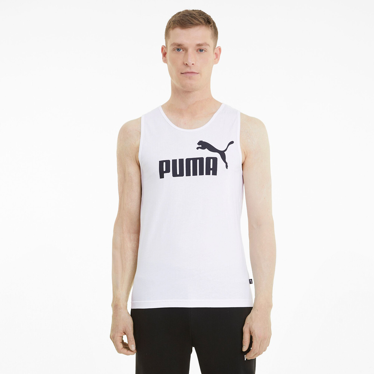 PUMA<br>Camiseta sem mangas, gola redonda em puro algodão