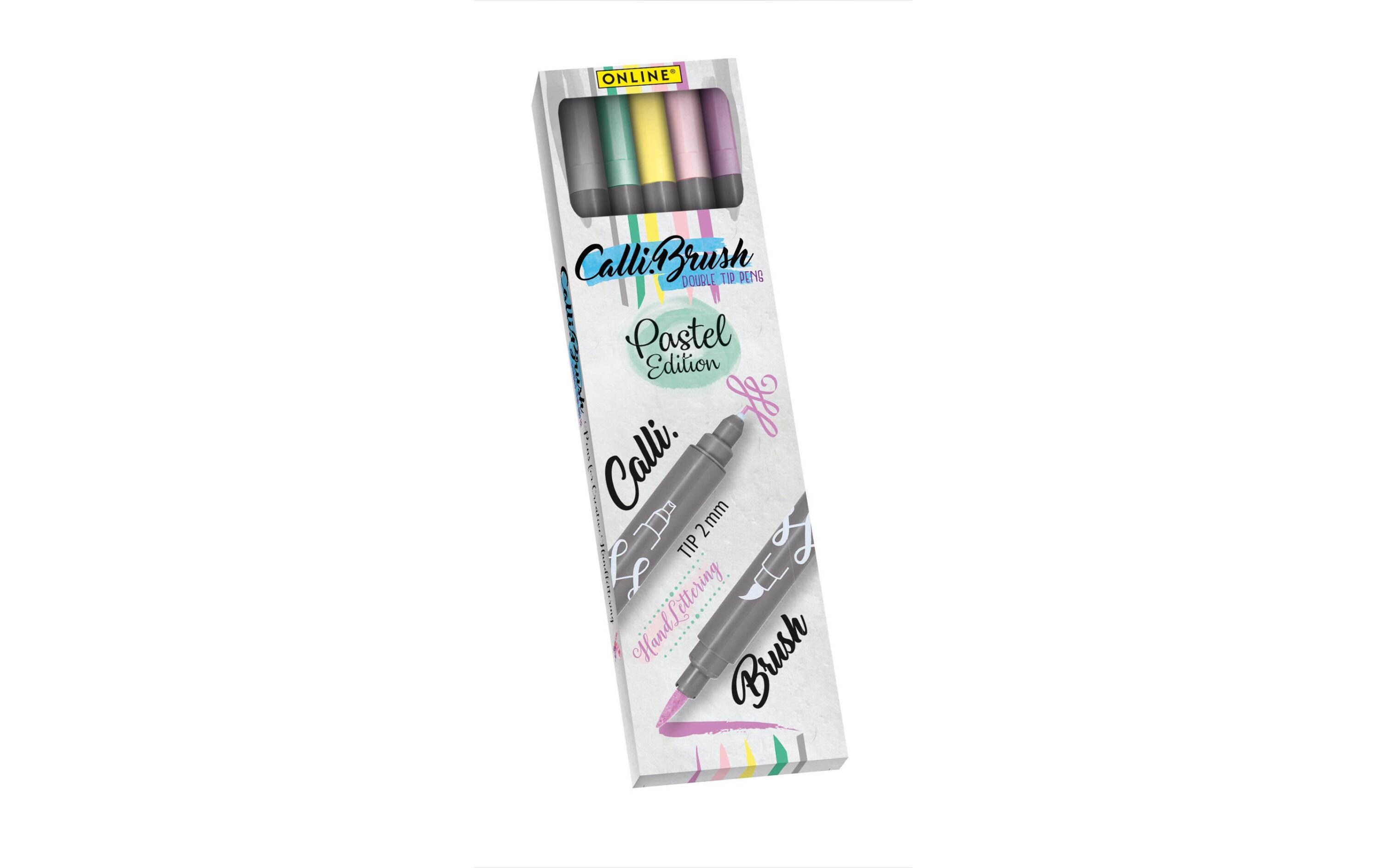 Brushpen Callibrush Handlettering Pastell MehrfarbigFaserschreiber für Kalligraphie