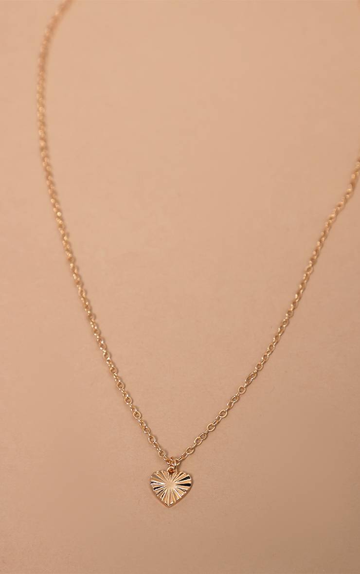Doré Collier Pendentif Cœur Délicat