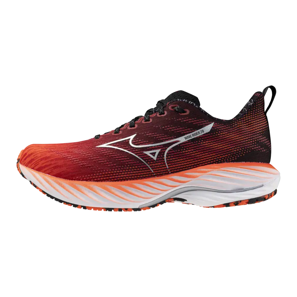 Mizuno Wave Rider Hardloopschoenen Rood/Zilver/Zwart Heren