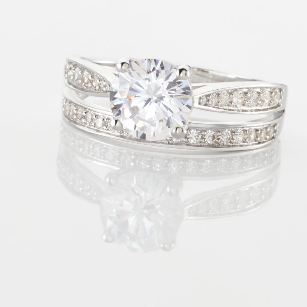 Solitaire Aarone Or Blanc Oxyde
