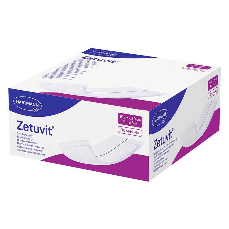Zetuvit Saugkompresse unsteril 10x20 cm, 30 St