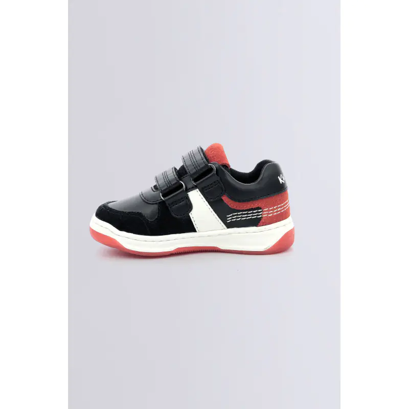 KALIDO NOIR ORANGE BASKETS BASSES Synthétique Garçon