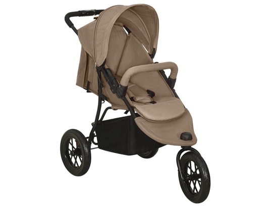 VIDAXL - Poussette pour bébé taupe acier