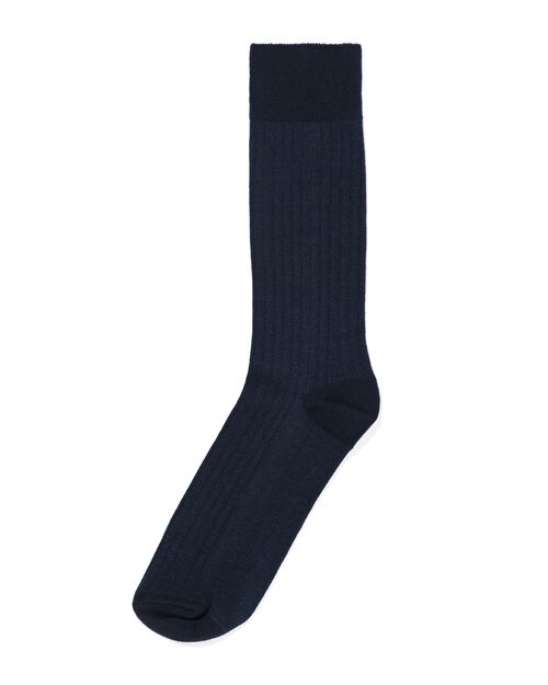 chaussettes rayées homme 1 paire  bleu foncé