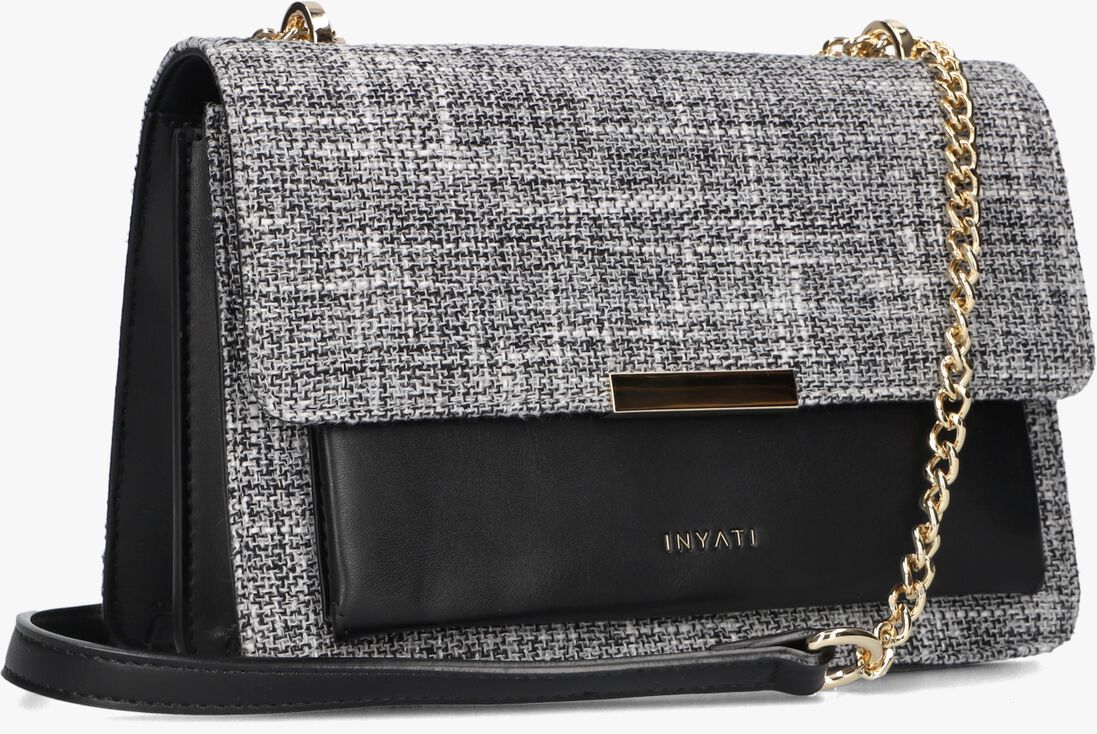 INYATI zwarte inyati schoudertas maaren tweed