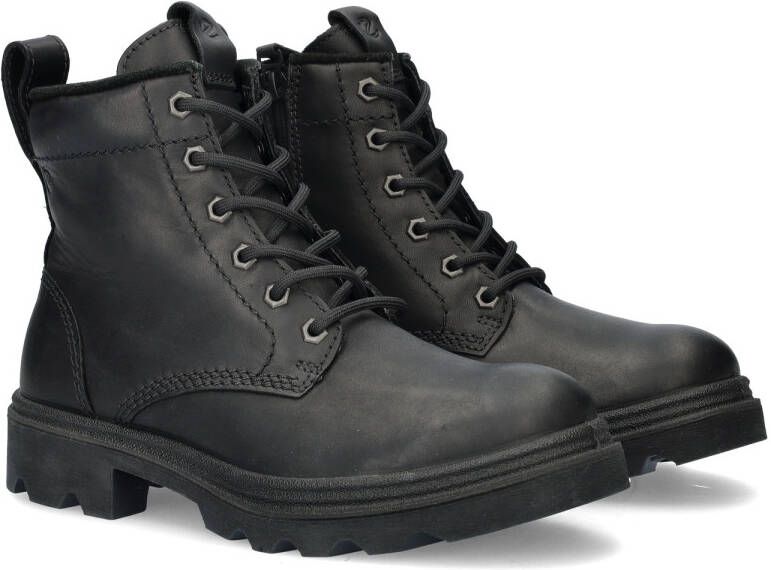 Ecco Hoge veterschoenen Grainer W ankle boot winter boots block heel with lambswool lining