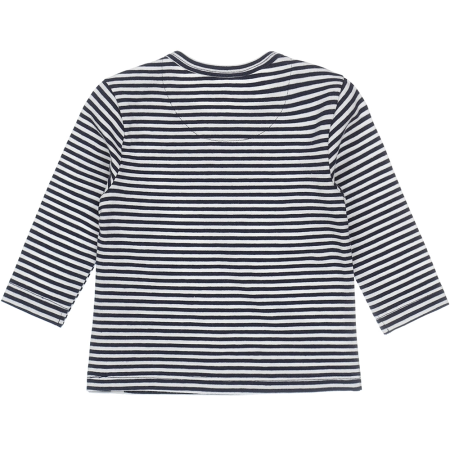 Dirkje Langarmshirt off white navy gestreift