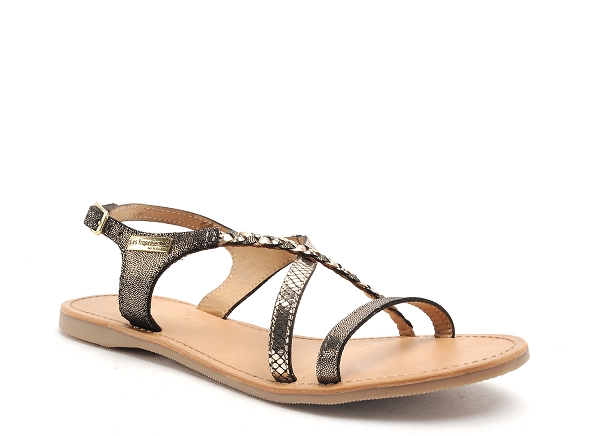 Les tropeziennes nu pieds plats femme hanano f noir