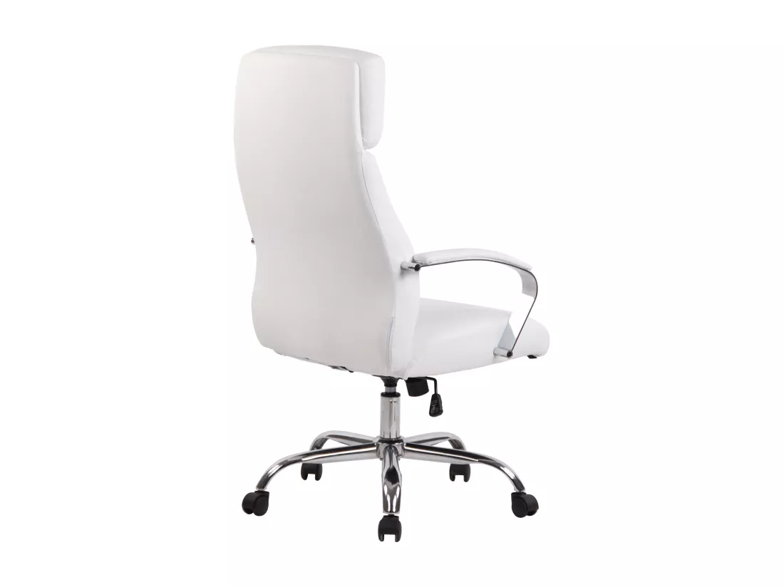Chaise de bureau - Similicuir - Blanc - Faro XL