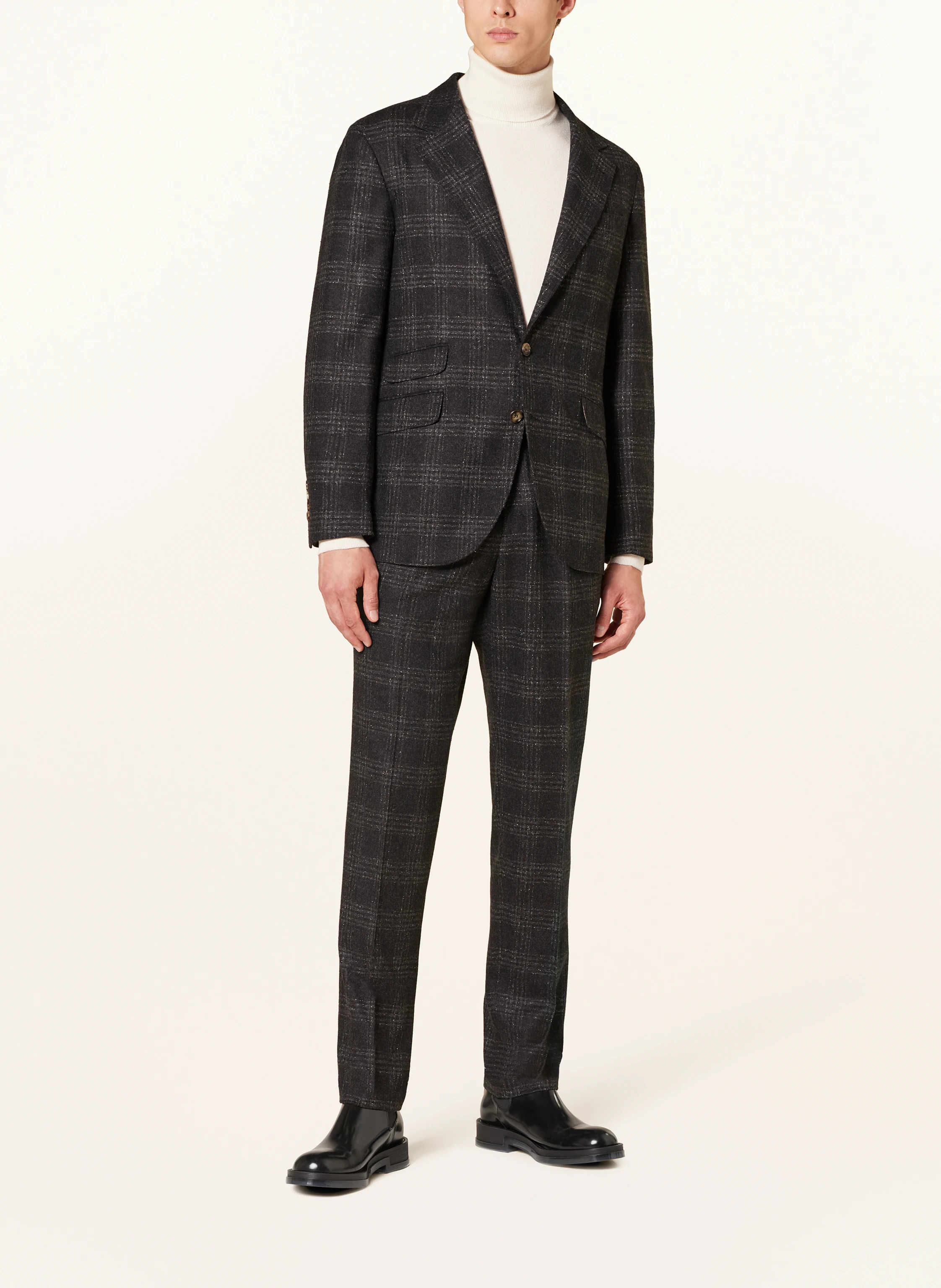 BRUNELLO CUCINELLI Flanell-Anzug Slim Fit mit Seide