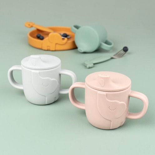 Peekaboo tasse d'apprentissage Elphee Bleu - DONE BY DEER