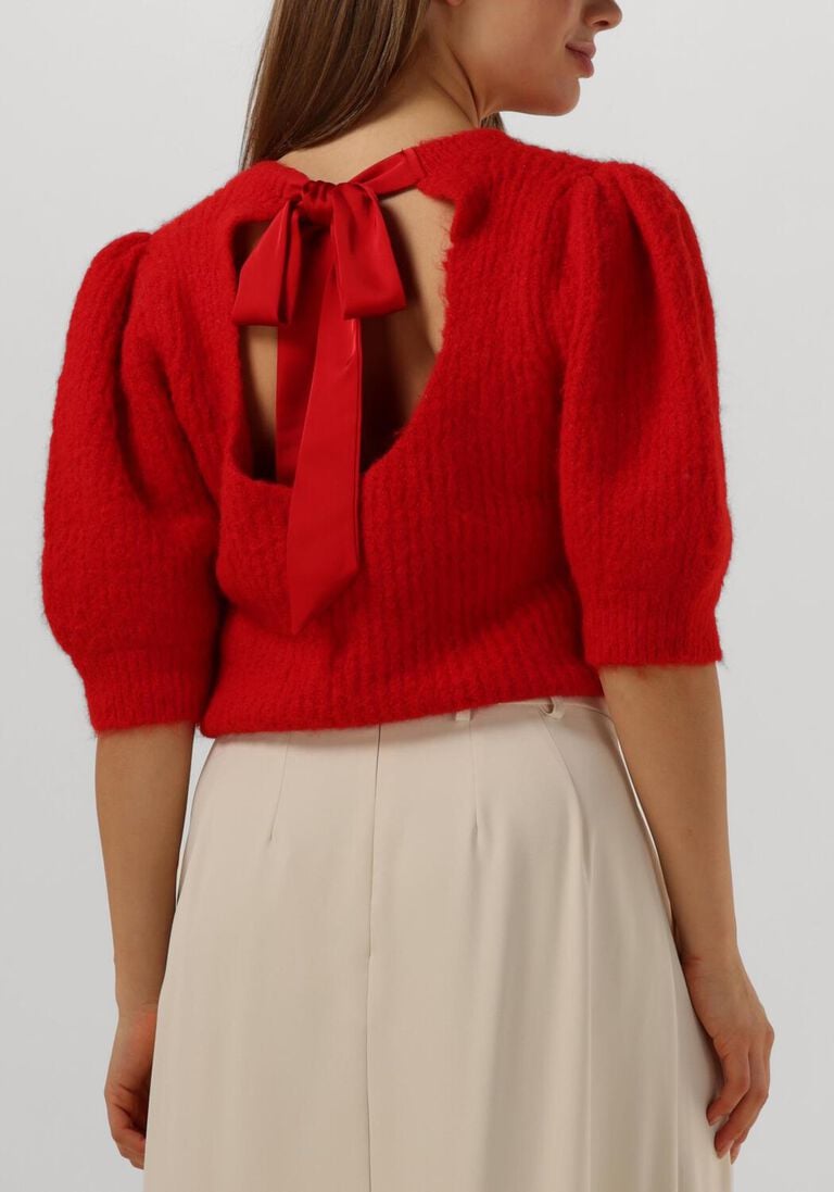 rode co'couture trui coralie bow rib knit