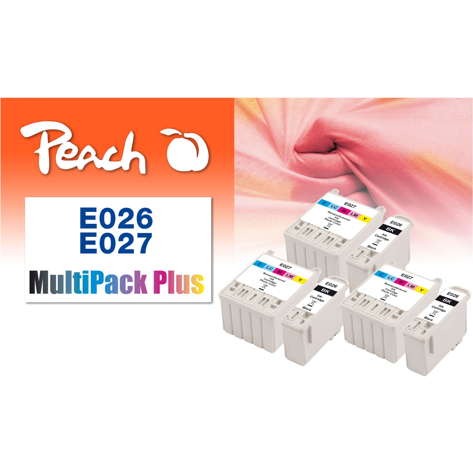Peach E266 Druckerpatronen bk ersetzt Epson T026, T027 für z.B. Epson Stylus Photo 810, Epson Stylus Photo 820, Epson Stylus Photo 830