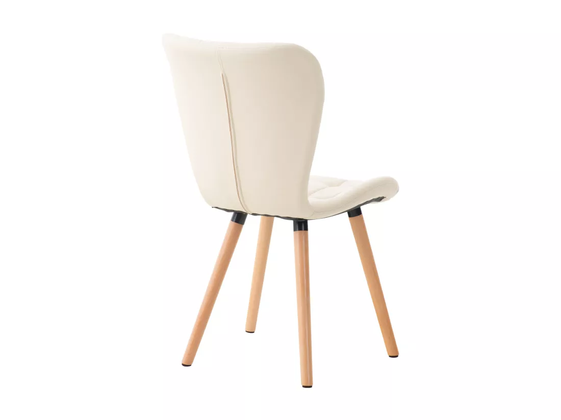 chaise salle à manger - Similicuir & Nature - Crème - Elda
