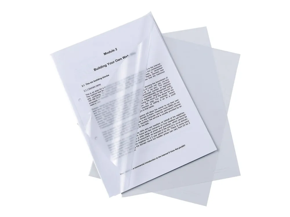 Indbindningsomslag Durable A4 transparent - til klemryg - (50 stk.)