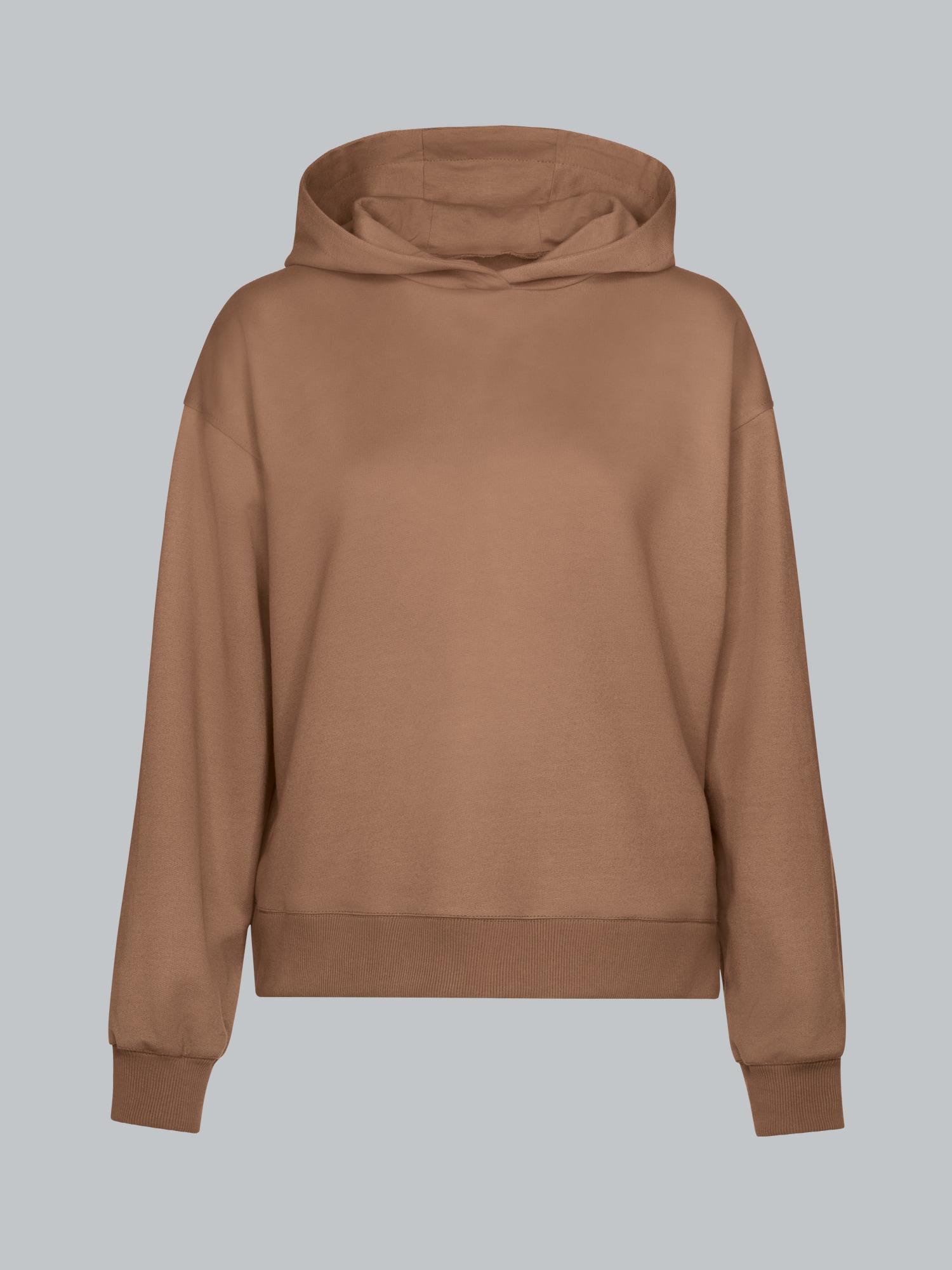 Hoodie mit großem Rückenprint Haselnuss