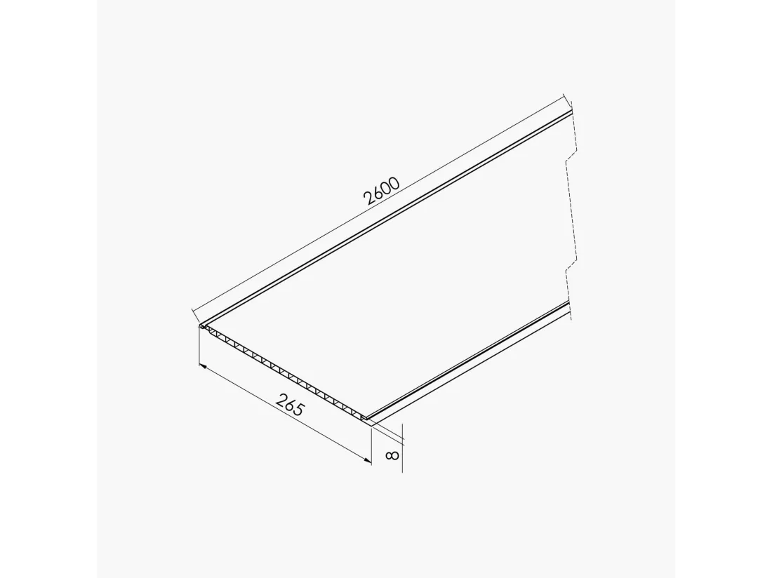 Lambris PVC Alimentaire 250 mm - Lot de 4 Lames - Blanc