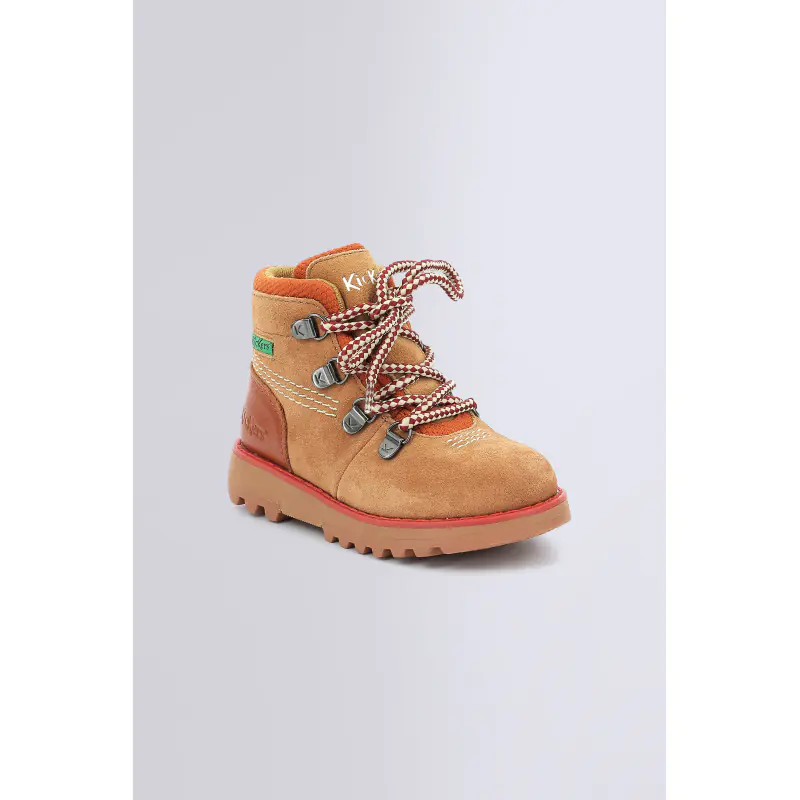 KICKNATURE CAMEL BEIGE BOTTILLONS Cuir Garçon