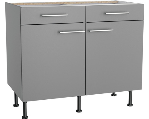 Optifit onderkast met lade en draaideur Mats825 BxDxH 100x58,4x87 cm basaltgrijs mat gedemonteerd