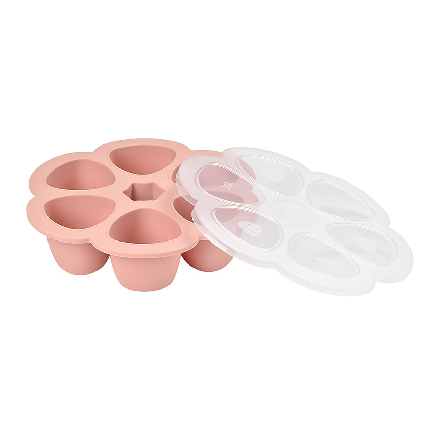 Pots de conservation multi-portions en silicone 6x150 ml - Pink