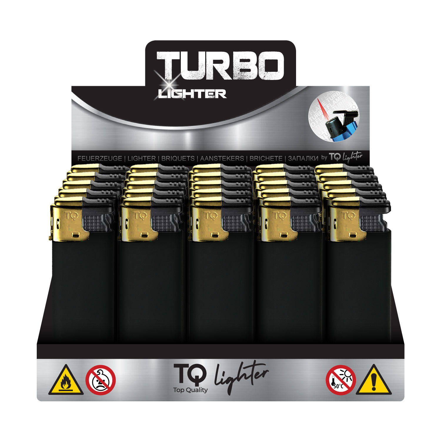 TQ Turbofeuerzeuge Black Elite RUBBER 25 Stück
