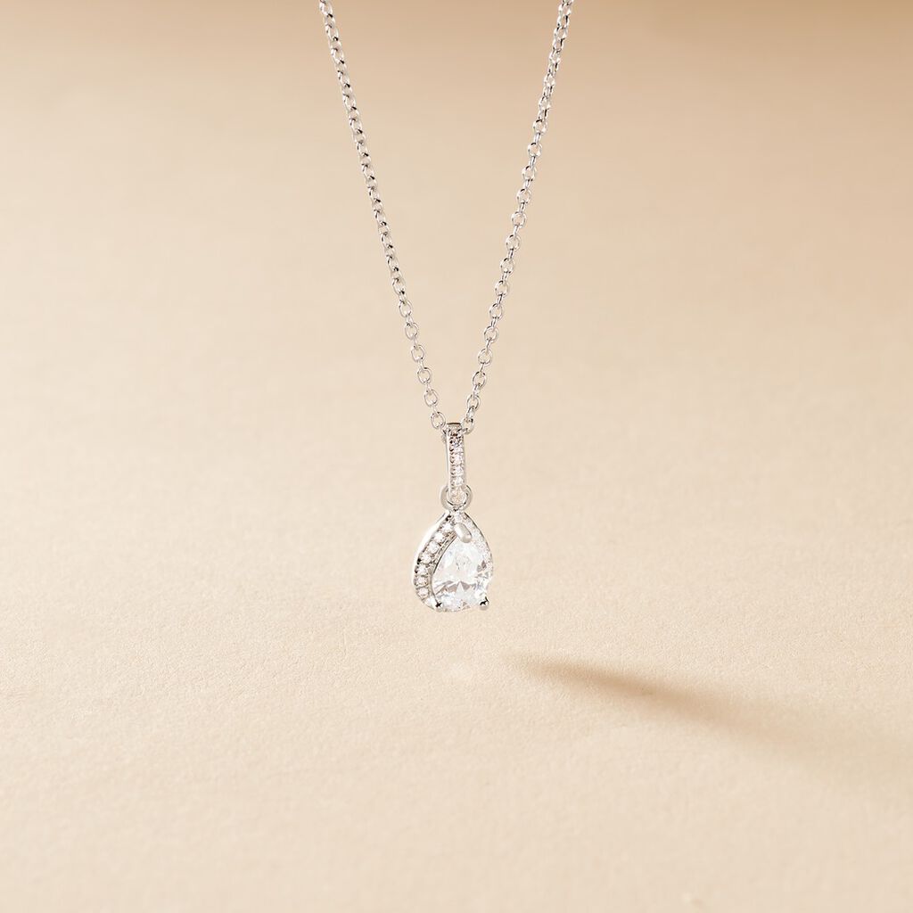 Collier Briony Argent Blanc Oxyde De Zirconium