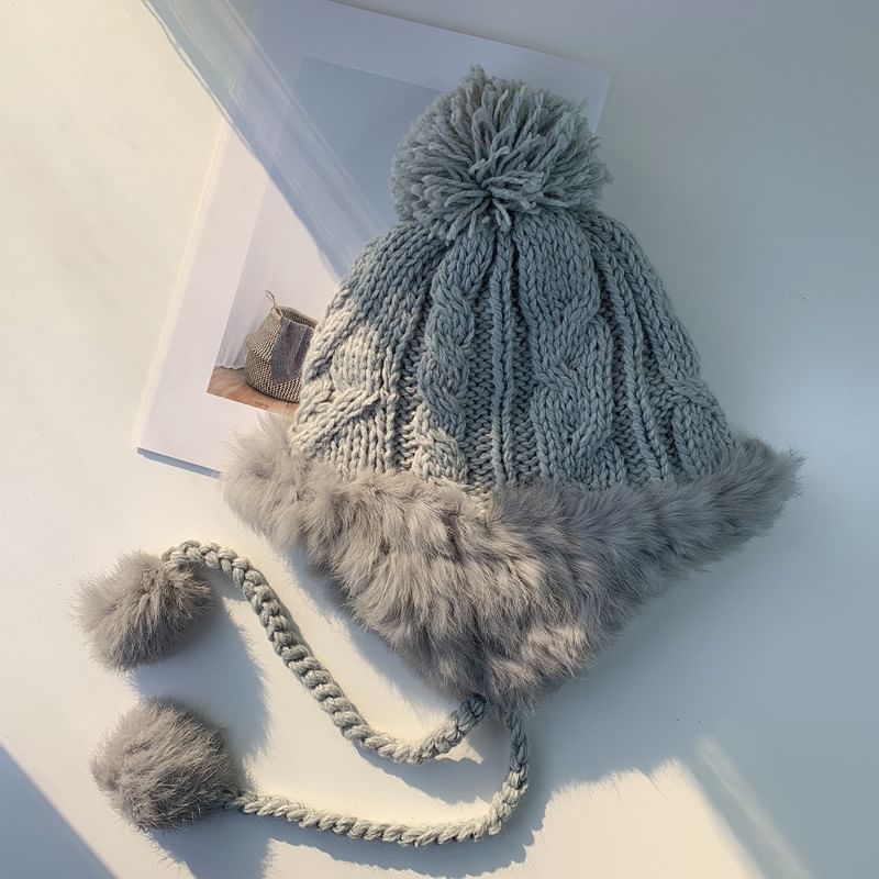 Pompabee - Pompom Fluffy Panel Beanie