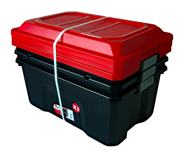 Lot de 3 boîtes de rangement plastiques Sundis Locker 40 L