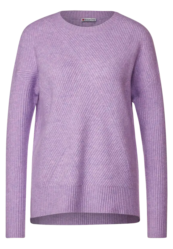 Pullover mit Struktur - soft pure lilac melange