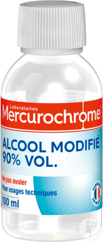 Mercurochrome Alcool Modifié 90% Hygiène Cutanée Flacon 100ml