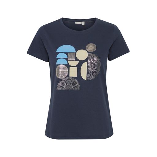 Fransa Juna T-shirt, Navy Blazer Mix, S