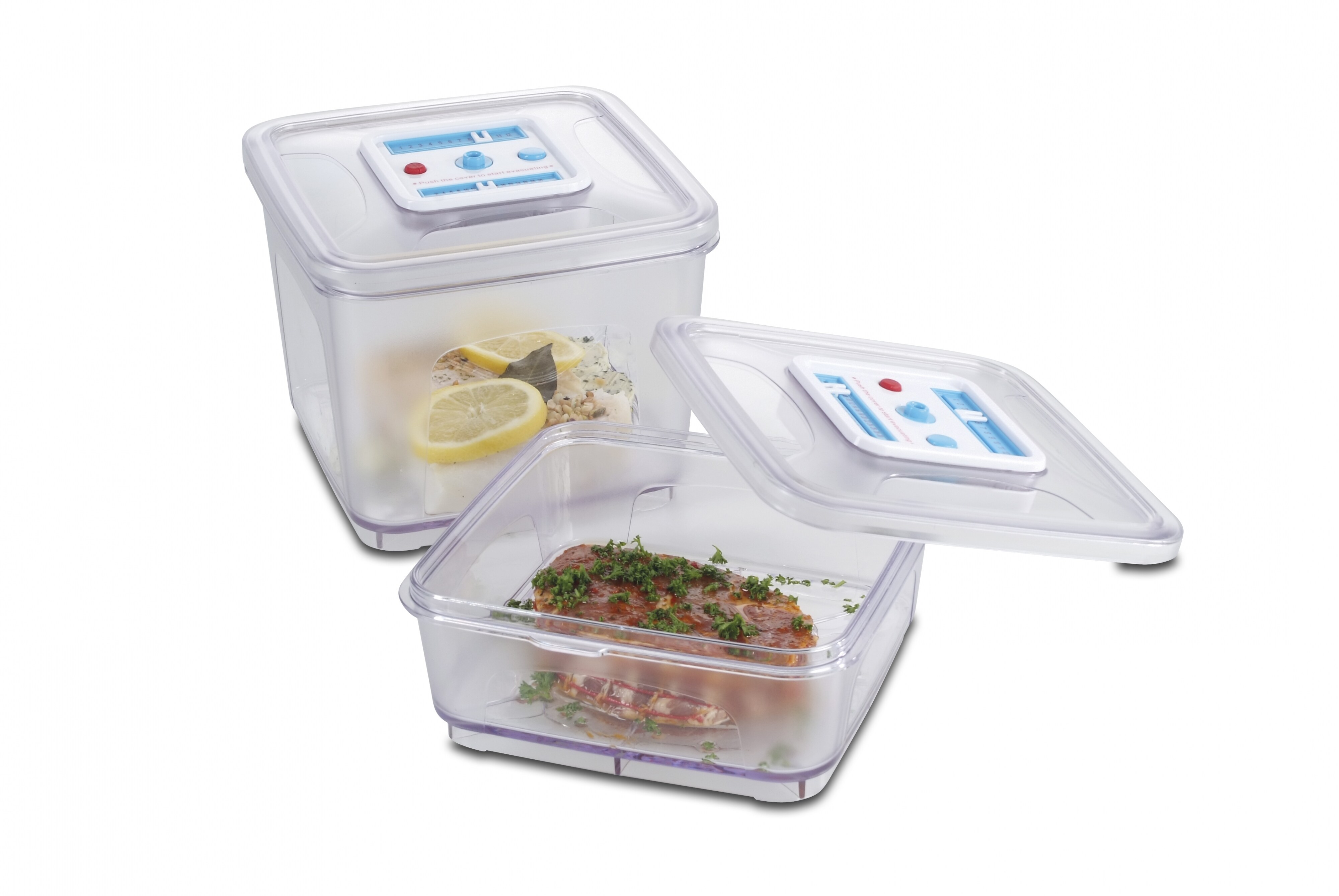 Solis Vakuumierbehälter-Set 2 Stk. 1000/2800ml Vakuumieren/Marinieren