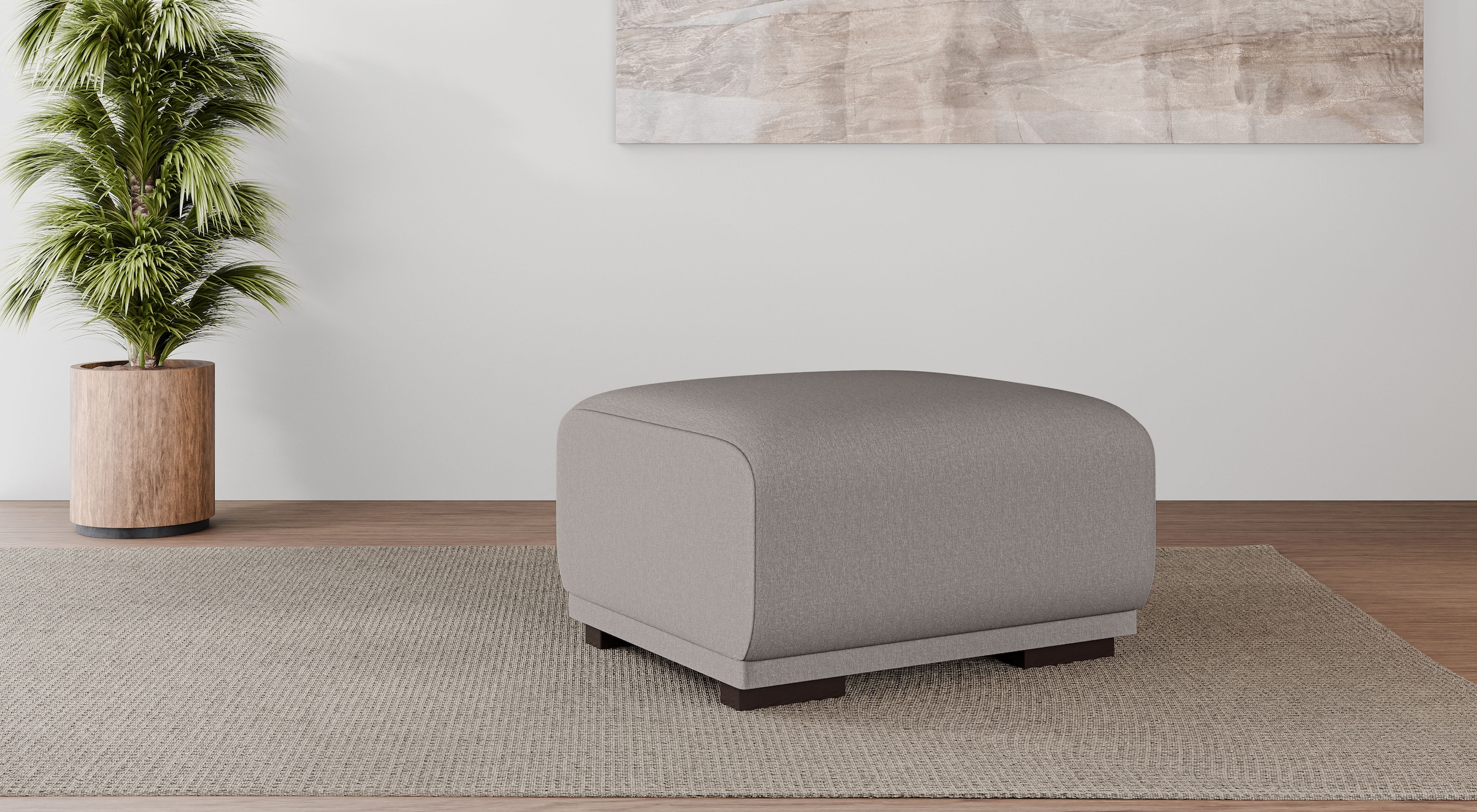 Home affaire Polsterhocker »BORNHOLM, kleiner Hocker passend zur Serie, Masse B/T/H: 61/72/46 cm« mit Wellenfederung, in hochwertiger Verarbeitung