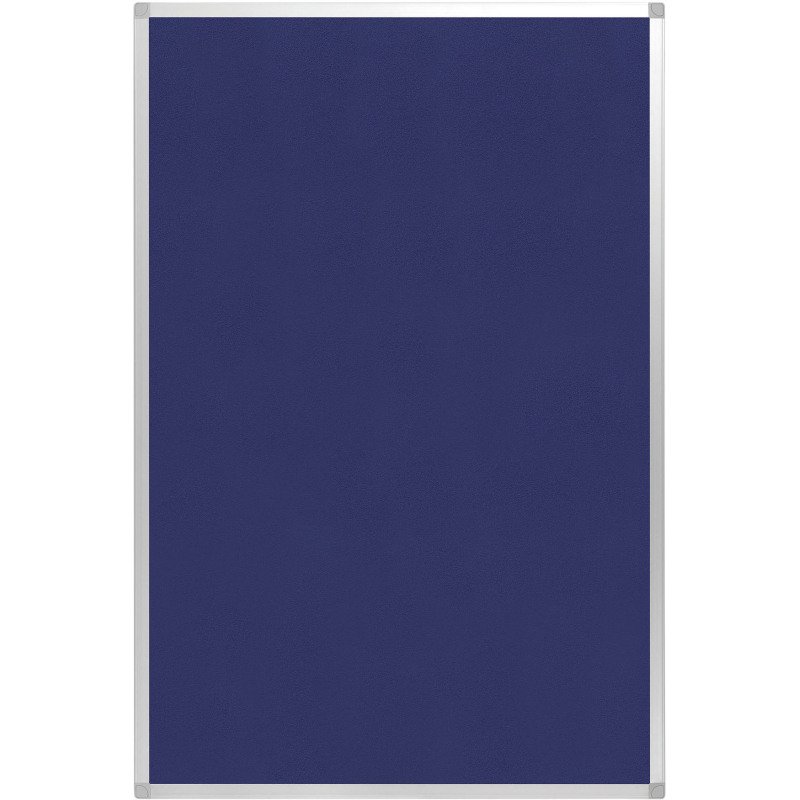 Tableau d'affichage en feutre bleu Ayda de Bi-Office, cadre en aluminium, 60 x 45 cm