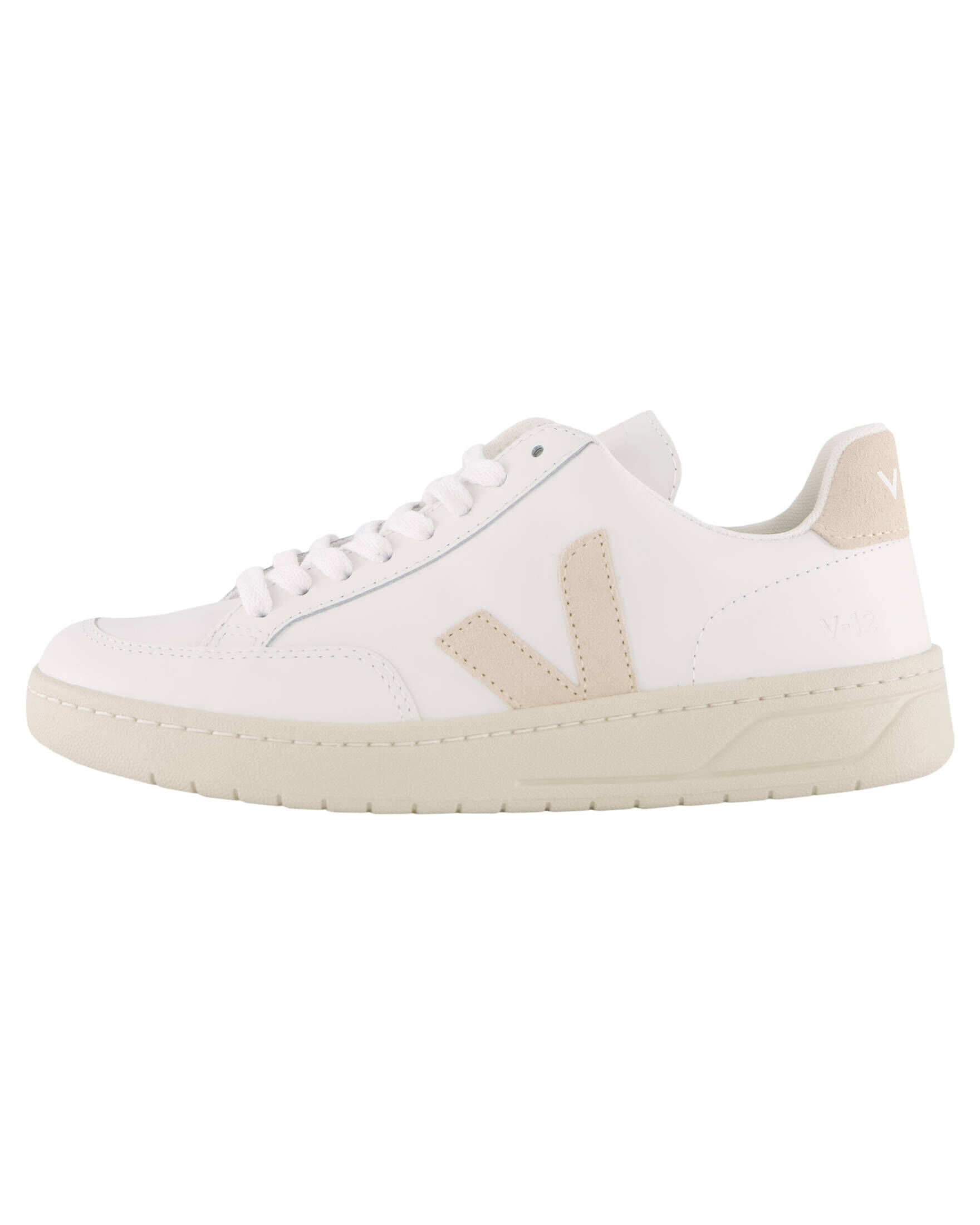 Veja| Damen Sneaker V-12 LEATHER EXTRA-WHITE_SABLE