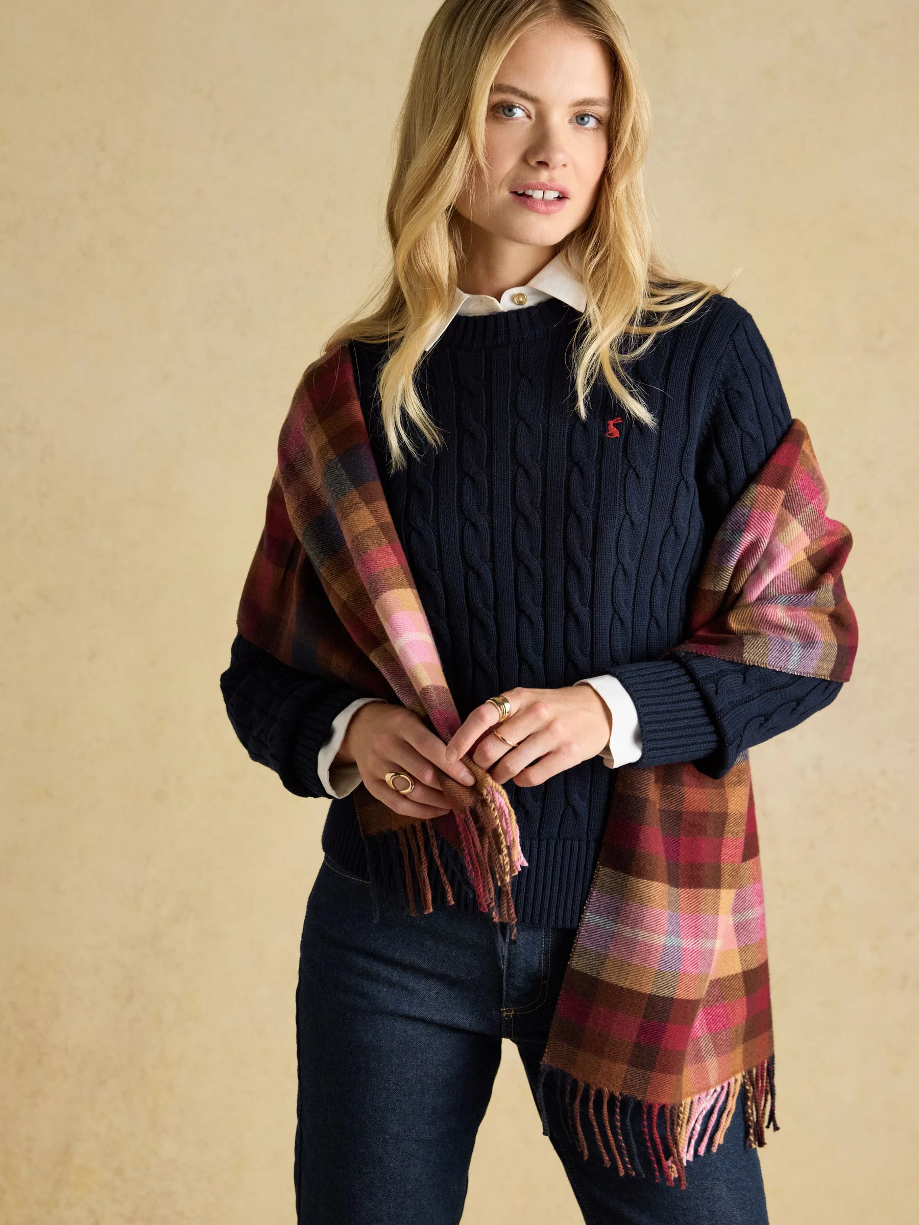 Bessenrood - Joules Langtree Large Scarf