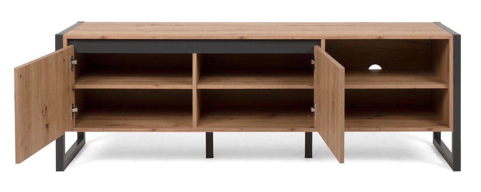 Lowboard Denver Artisan Oak-Optik/Anthrazit 160 x 55 x 40 cm