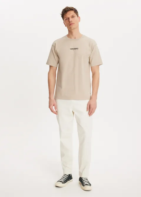 T-shirt met print studio zand (ZAND)