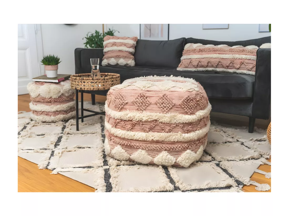 Pouf Bohème Fait à la Main 