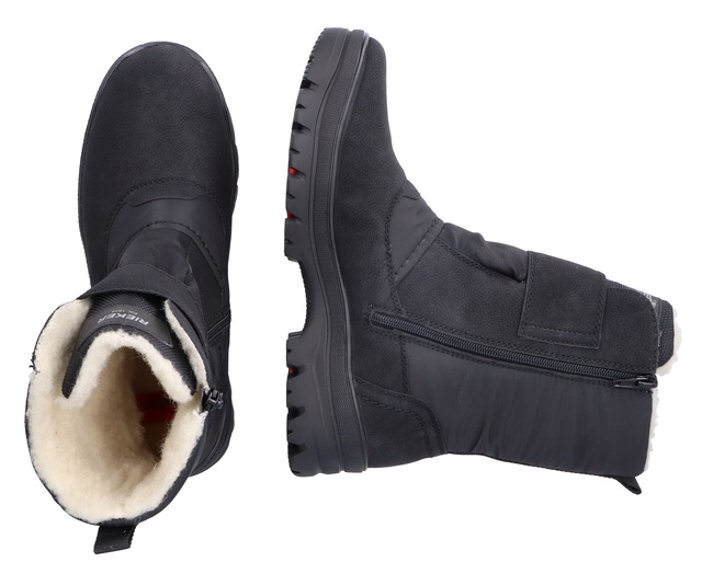 Rieker Winterstiefel  , Klettboots mit Lammwollfutter, Flip Grip-Laufsohle und TEX-Membran