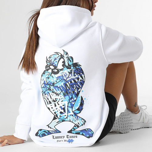 Sweat Capuche Femme Taz Graff Milano Blanc