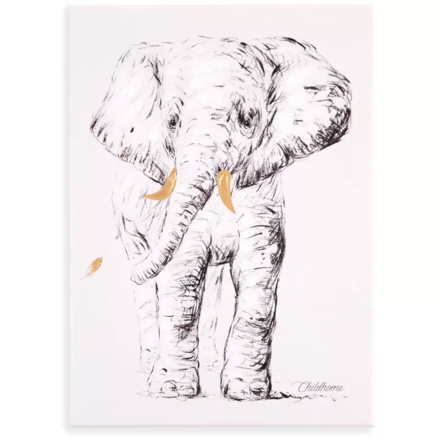 CHILDHOME Ölgemälde Elefant 30 x 40 cm