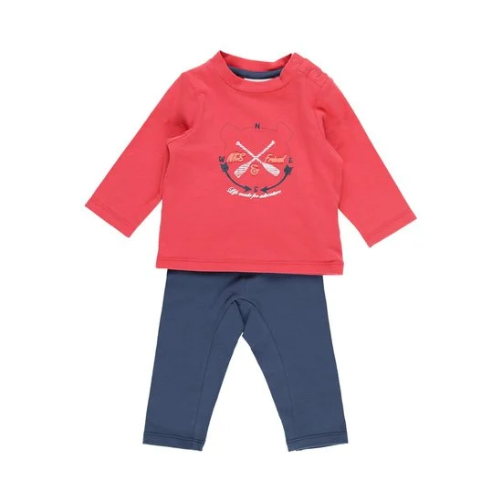 Ensemble t-shirt pantalon collection Bord de mer Garçon   Rouge / Bleu        3 mois   de               Noukies