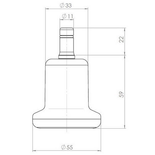 Stuhlgleiter 5x STAND 11mm/50mm Metall, Kunststoff hjh OFFICE