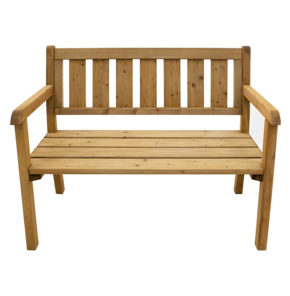 Charlotte banc de jardin en bois 110 cm - marron
