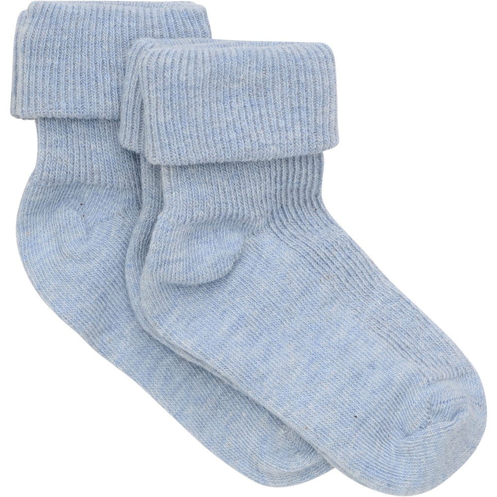 Køb Minymo Winter Sky Baby Rib Strømpe Med Fold 2-Pak